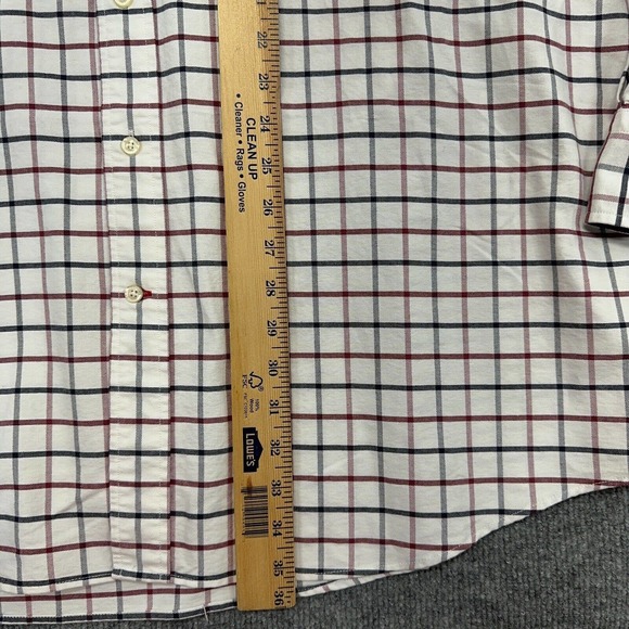 Cremieux Shirt Mens 3XT White WIndowpane Check Long Sleeve Button Up 3XL Tall - Picture 7 of 10